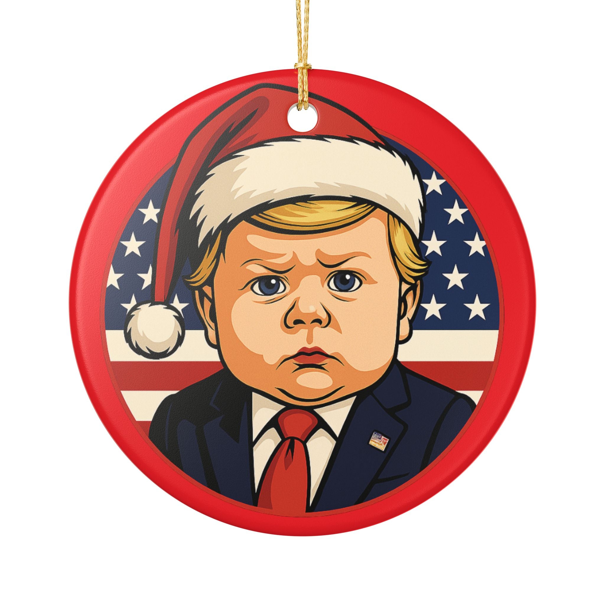 Baby Trump Santa Hat Ornament