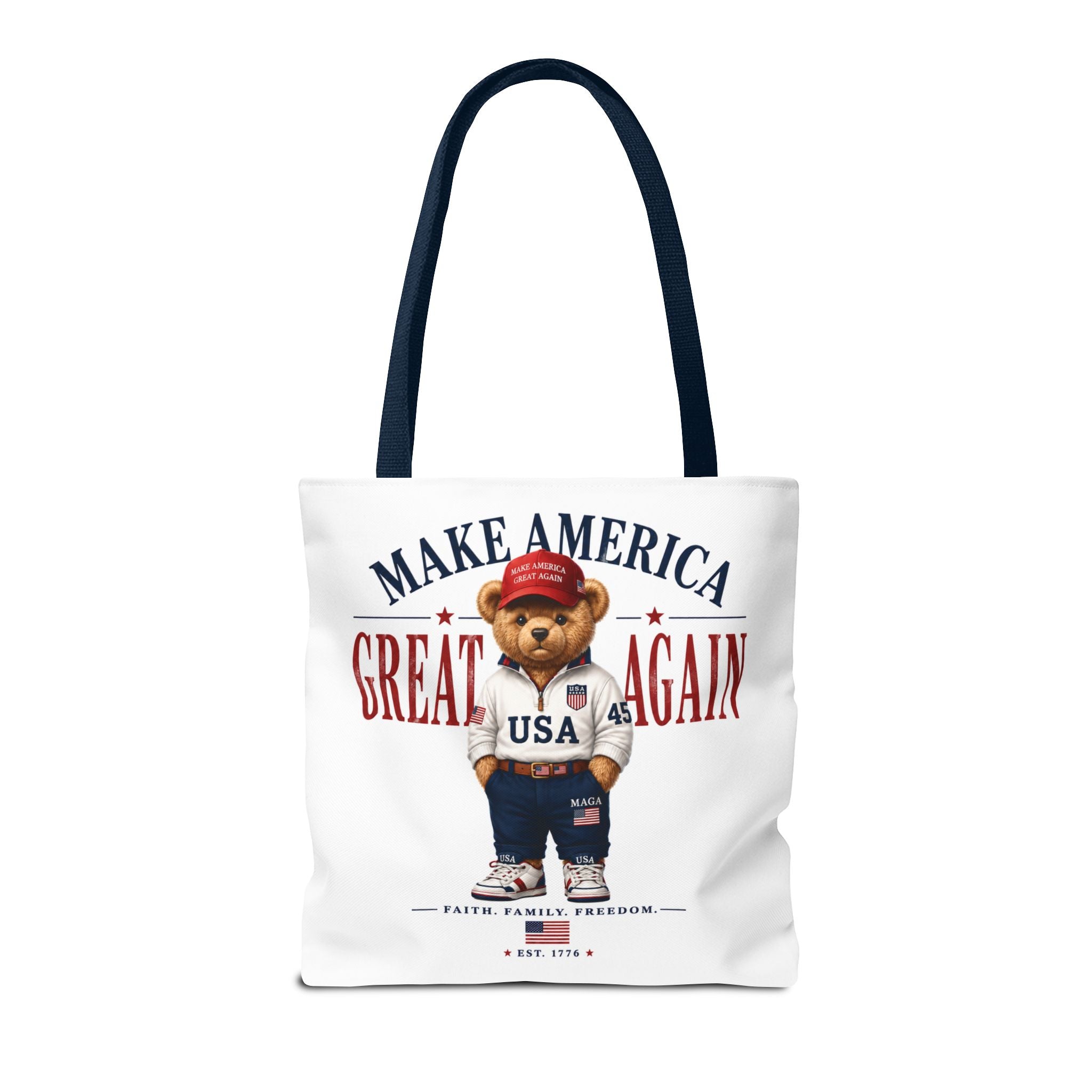 Make America Great Again Patriotic Teddy Bear Tote Bag